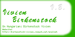 vivien birkenstock business card